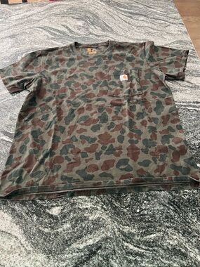Carhartt Camo Pocket T-Shirt in Brown and Green